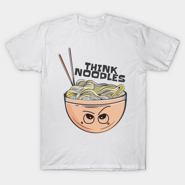 Think Noodles T-Shirt by Sunil Belidon